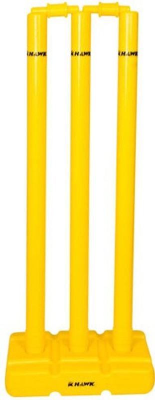 HAWK Full Size, Heavy Stumps Set for Cricket Lovers, Best quality set(Yellow)