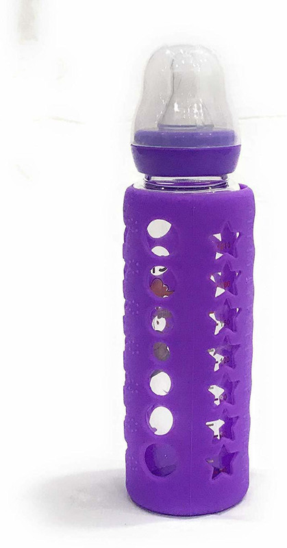 Baby glass feeding bottle online top