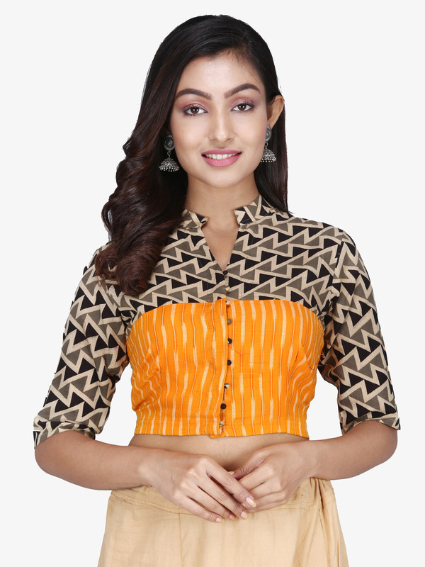 tantkatha Band collar Women Blouse