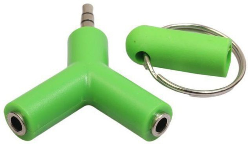 triangle ant ™ Y Shape Stereo Audio AUX Splitter Cable ( green) 0 m AUX Cable(Compatible with MOBILE, LAPTOP, Green, Sync and Charge Cable)