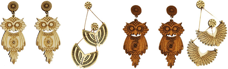 avikvi Women's Wooden Hoop Earrings Wood Earring Set