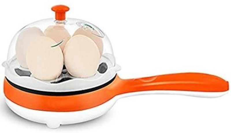 Bluwings Electronic Singal Layer Egg Boiler With Handle BW-055 Egg Cooker(Orange, 7 Eggs)