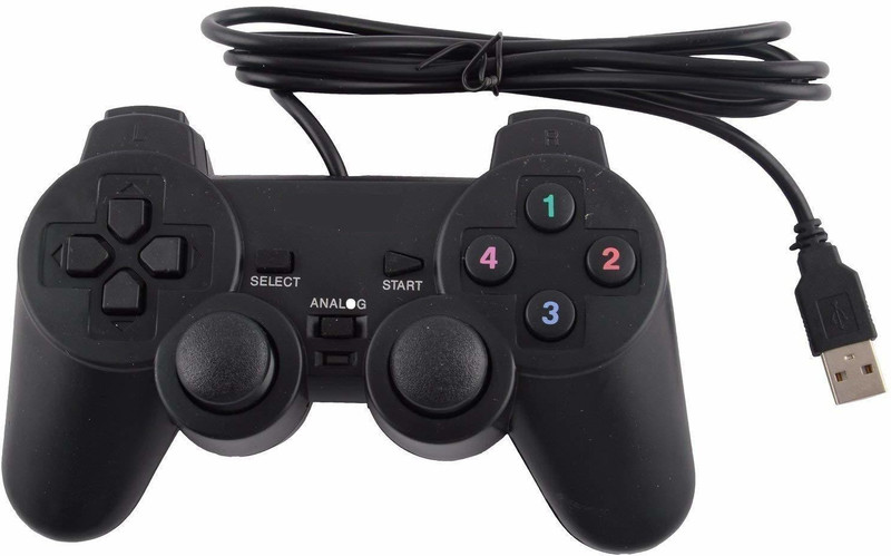 LipiWorld USB 2.0 Wired Gamepad with Single Vibration Dual Joystick Gamepad(Black, For PC) LipiWorld USB 2.0 Wired Gamepad with Single Vibration Dual Joystick Gamepad(Black, For PC)