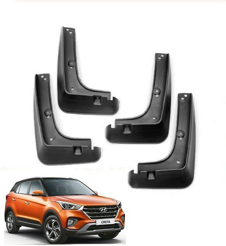 ok tested Front Mud Guard, Rear Mud Guard For Hyundai Creta 2019(Black)