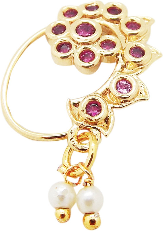 9blings Cubic Zirconia Gold-plated Plated Copper Nose Ring