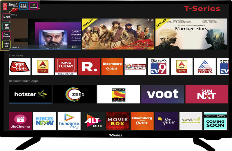 T-Series 80cm (32 inch) HD Ready LED Smart TV(TS3202Smart)
