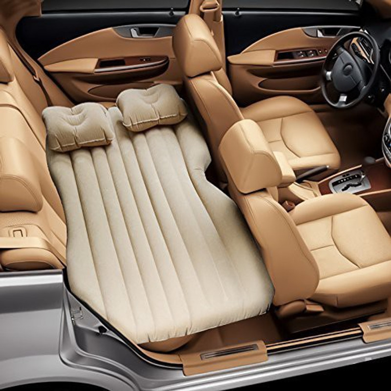 kakustore Multifunctional Inflatable Car Bed Mattress Universal Car Back Seat Travel Air Inflation with Two Air Pillows, Car Air Pump and Repair Kit Car Inflatable Bed(Universal)