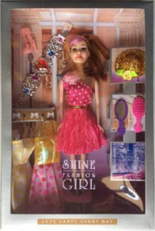 simpiyega creation Beautiful Doll With Accessories and glitter hat and dresses(Multicolor)