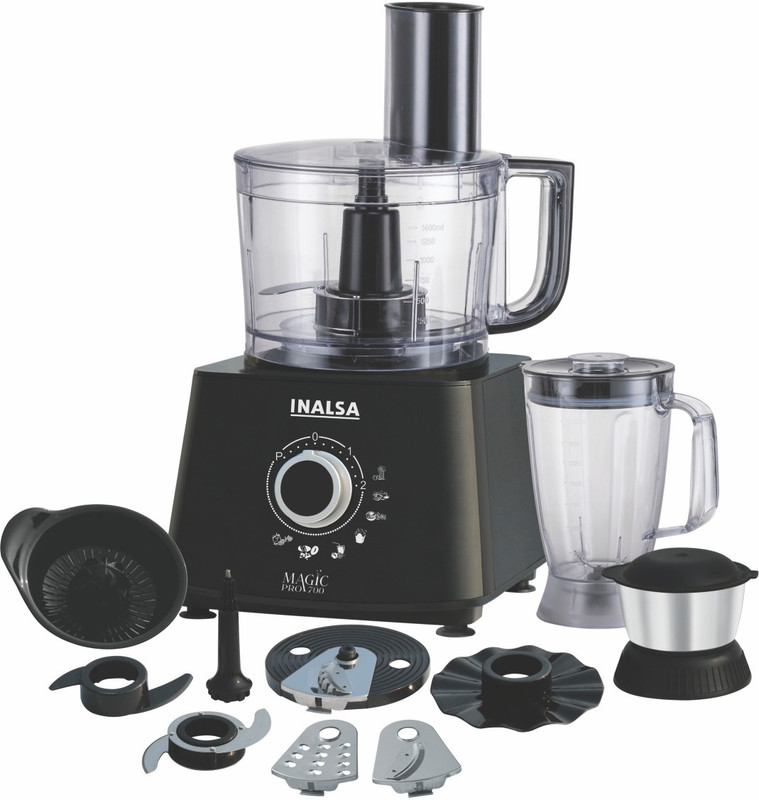 Inalsa Magic Pro 700 W Food Processor(Black)