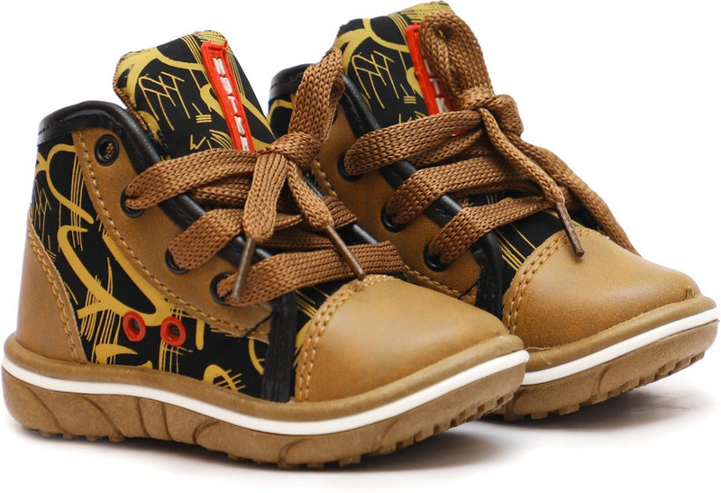 continue star Boys & Girls Lace Casual Boots(Tan)