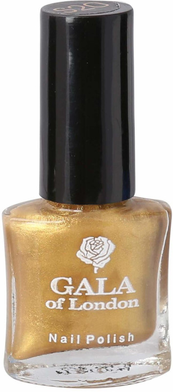 gala of london Nail Polish, Gold, 5ml Black