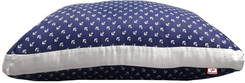 linen center set of 1 Microfibre Polka Sleeping Pillow Pack of 1(Dark Blue)