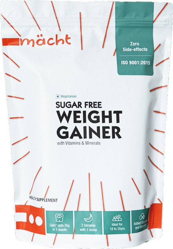 macht Sugar free Weight Gainer Weight Gainers/Mass Gainers(1 kg, Chocolate)