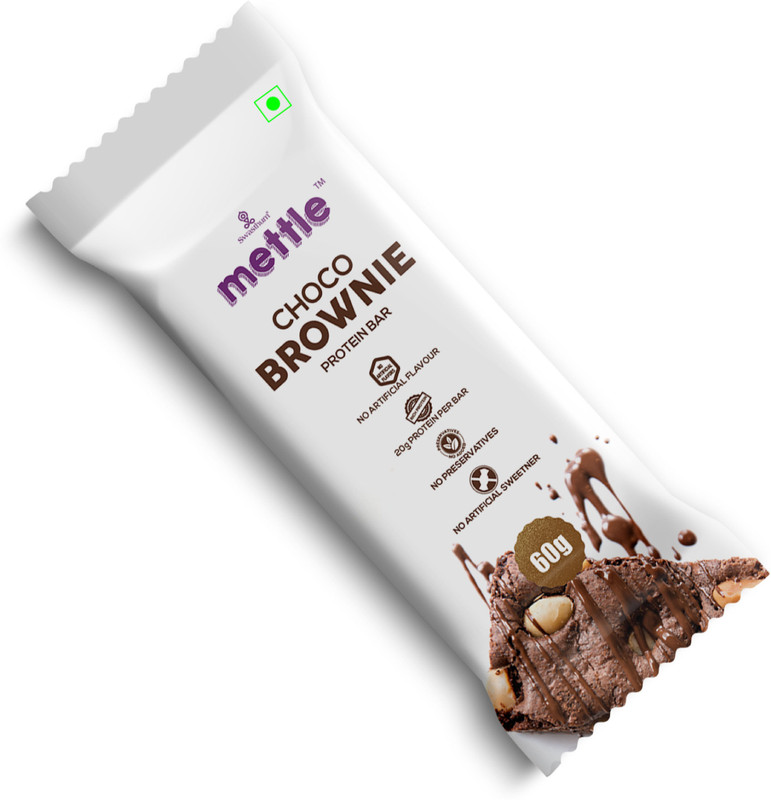 mettle Choco Brownie Protein bar 60g Protein Bars(60 g, Choco Brownie)
