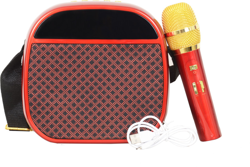 dingbang PORTABLE B WIRELESS MIC WITH PA SPEAKER 10 W Bluetooth  Speaker(Red, Stereo Channel)