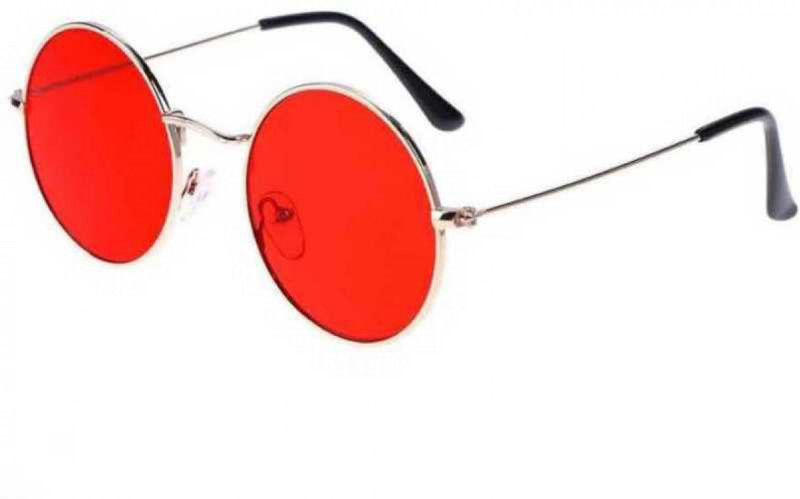 kingsunglasses Round Sunglasses(Red)