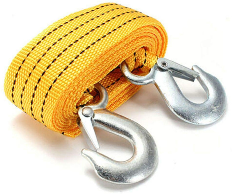 NIKROKZ Superior Quality Multipurpose Strong Car Auto Tow Rope-001 4 m Towing Cable(Nylon, Steel, 3000 kg Pull Capacity)