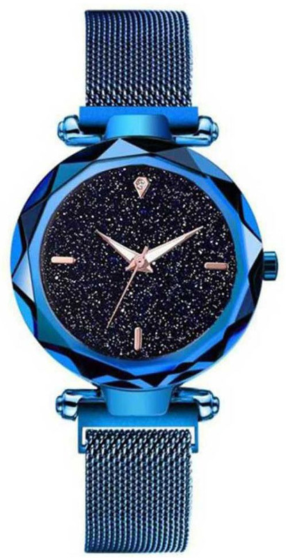 oneandonly1 NEW CRISTEL BLUE MAGNET BELT BLUE STRAP MAGNET BELT ROUND DIAL Analog Watch  - For Girls