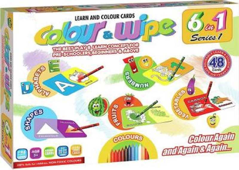 zhizuka colour & wipe cards(Multicolor)