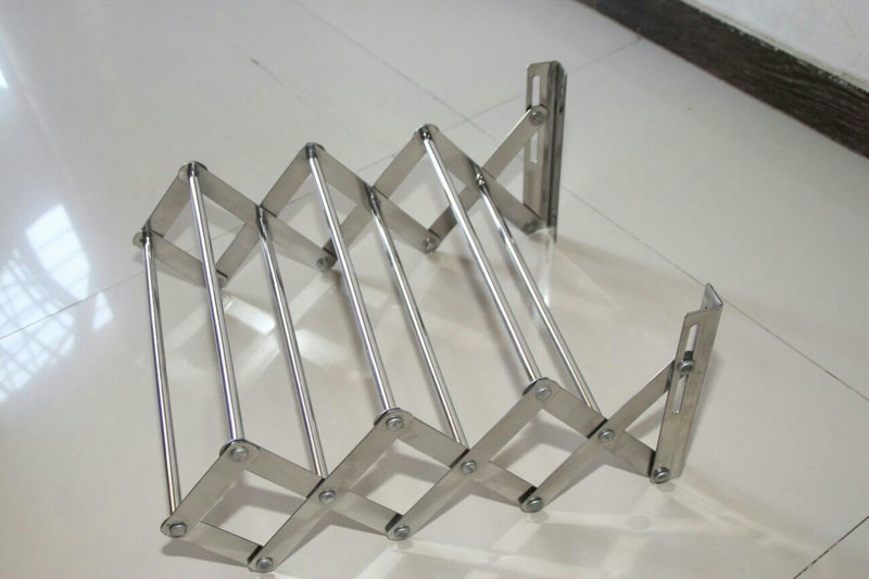 vimart wall mounting folding rack 7 lines Stainless Steel Wall Cloth Dryer Stand(Silver)