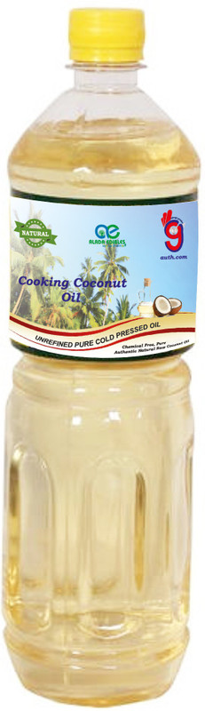 99auth Organic Natural Raw Cold Pressed Multi Purpose Coconut oil. Coconut Oil Plastic Bottle(1 L)