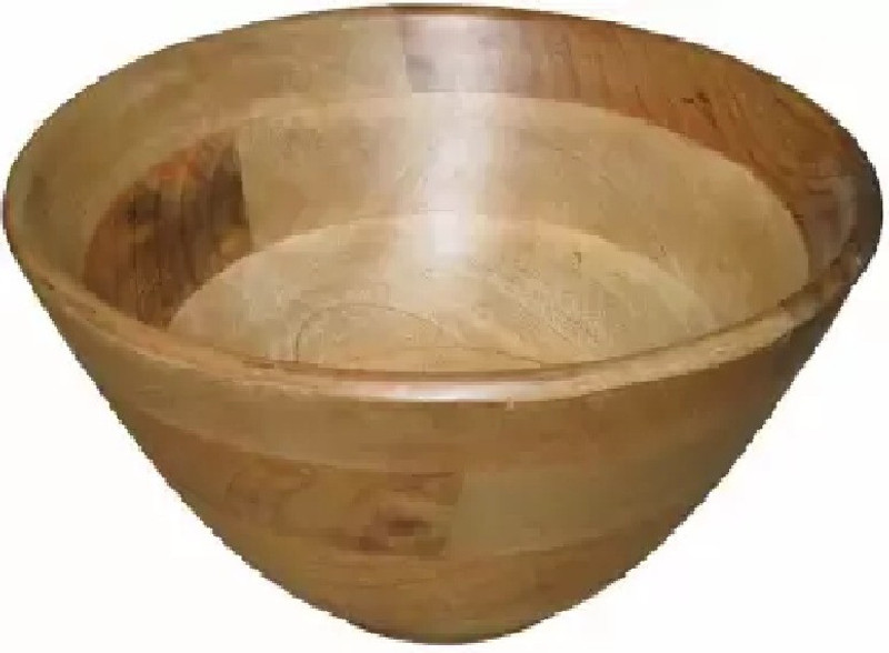 smart art wood carving Table Top/Kitchen Wood Bowl/Dry Fruit Bowl/Chips Bowl Large 30 cm Diameter x 10cm Height (Natural Finish) (Large) ((L x W x H): 30 cm x 30 cm x 10) Wooden Fruit & Vegetable Basket(Brown)