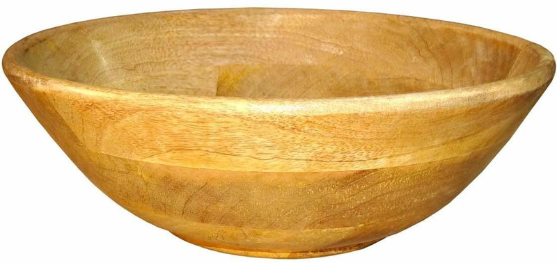 smart art wood carving Table Top/Kitchen Wood Bowl/Dry Fruit Bowl/Chips Bowl Large 30 cm Diameter x 10cm Height (Natural Finish) (Large) ((L x W x H): 30 cm x 30 cm x 10) Wooden Fruit & Vegetable Basket(Brown)