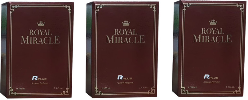 rplus ROYAL MIRACLE (PACK OF 3) Perfume  -  300 ml(For Men & Women)