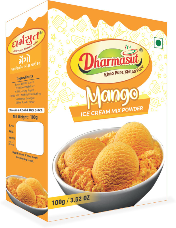dharmasut Mango Ice Cream Powder 100g Pack of 3 300 g(Pack of 3)