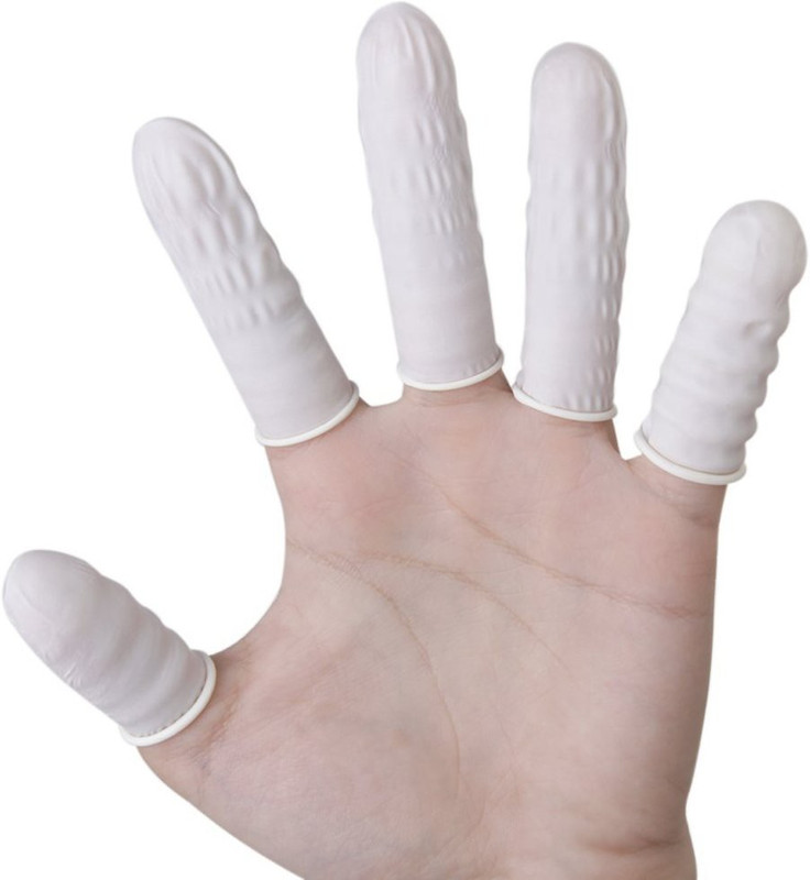 krikish 500 Pieces ESD Finger Cots, Latex  Safety Gloves(500)
