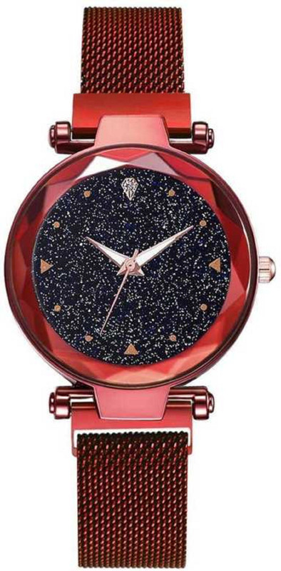advogue Luxury Mesh Magnet Buckle Starry Sky Quartz Watches Magnet Buckle Analog Watch - For Girls Analog Watch  - For Girls