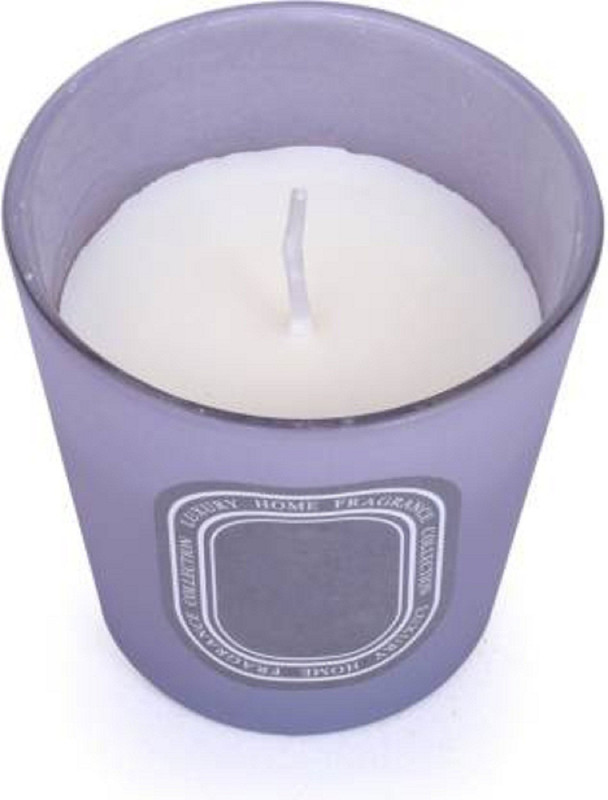 shop for living Designer Home Aroma Candle With Glass Natural Fragrance GREY Candle(Grey, Pack of 1)