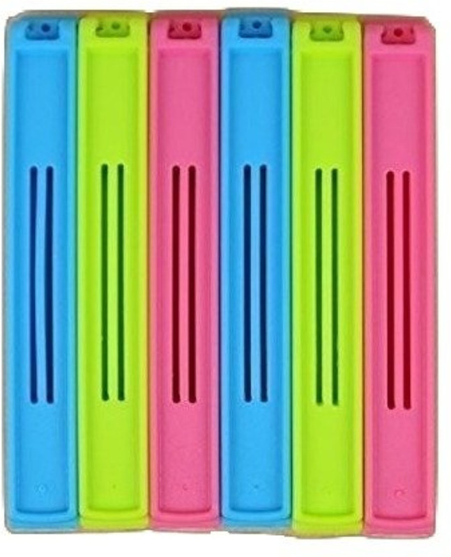 nabhu Food Bag Package Sealing Clip Medium Plastic Sealing Clip(Set of 6, Multicolor)