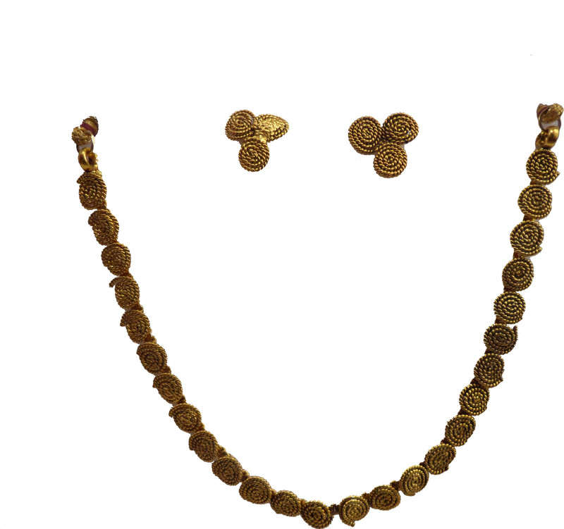 mona decor Copper Jewel Set(Gold)