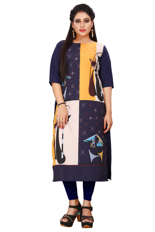 kaival fashion Festive & Party Printed Women Kurti(Multicolor)