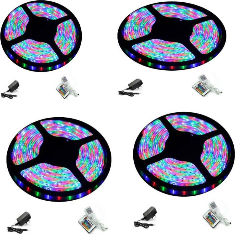 teetos 197 inch Multicolor Rice Lights(Pack of 4)