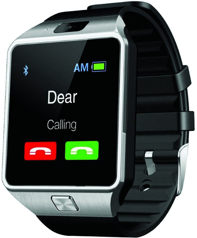 curve creation Bluetooth Smart Watch Silver Smartwatch(Black Strap FREE SIZE)