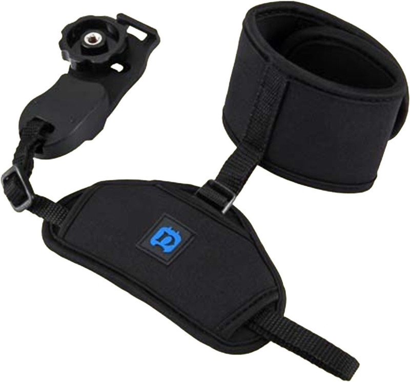 wildlense Camera Hand Grip wrist strap with screw plastic plate Strap(Black)