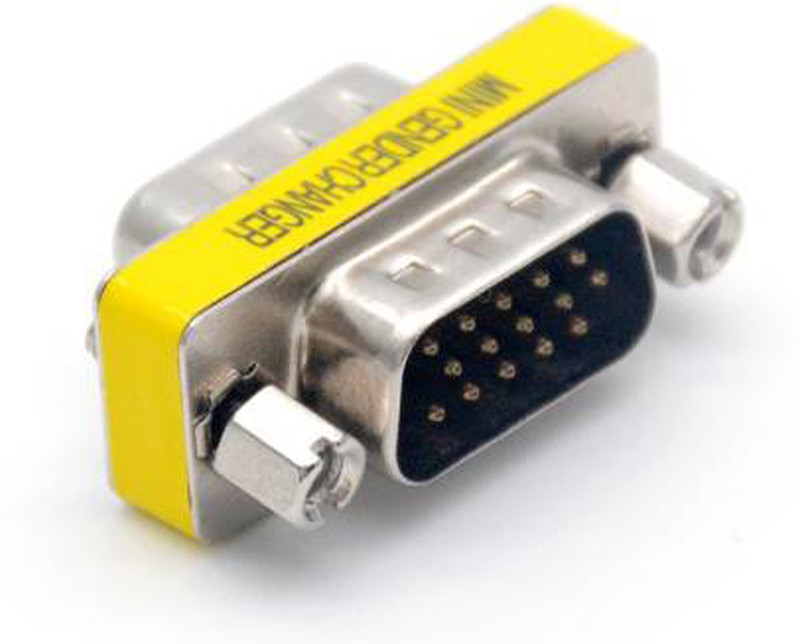udhaya VGA MALE/MALE Mini Gender Changer(15Pin) USB Adapter (Silver) USB Adapter(Yellow)