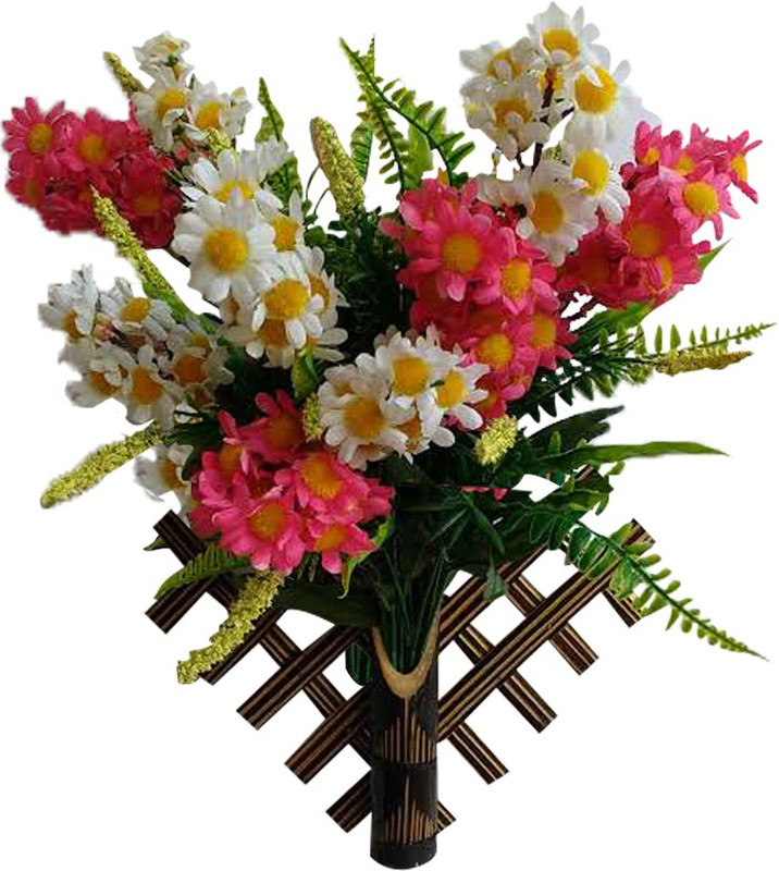 casakrafts Handcrafted Wall Decor flower vase(10.5 inch, Multicolor)