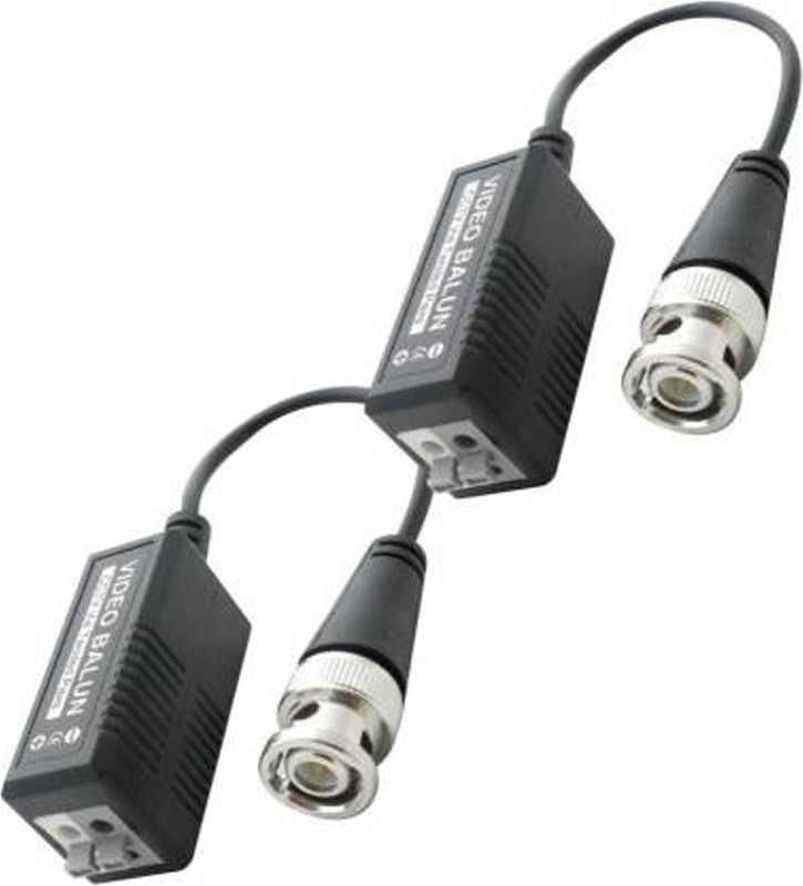 camtech world Video Balun Coaxial Solderless over UTP Cat5 Cat5e Cat6 Cable Wire Connector Wire Connector(Black, Pack of 2)