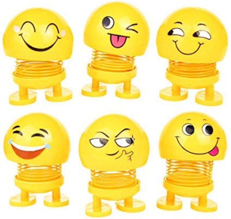 traders hub Smiling face spring doll 6 pcs(Yellow)