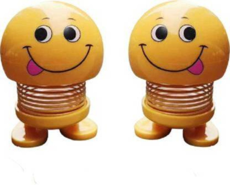 traders hub TH_ SPRING DOLL FUNNY CARTOON SHACKING HEAD EMOJIS(Yellow)