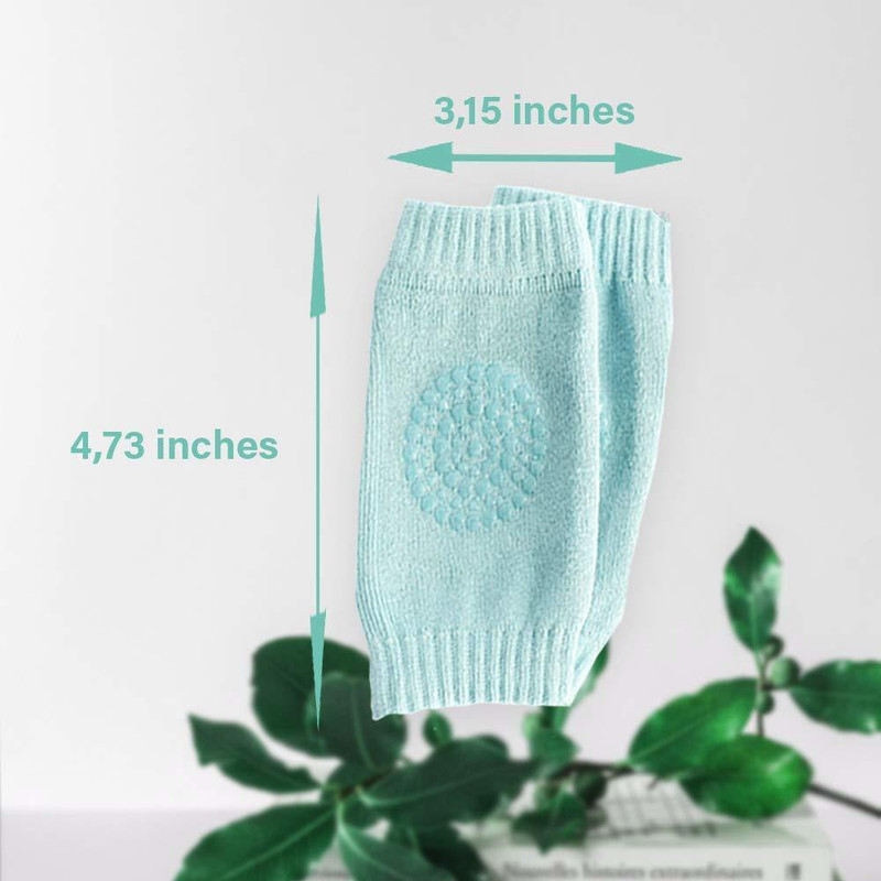 shoppzone Baby Crawling Anti-Slip Knee Protector Pads Green Baby Knee Pads(doted)