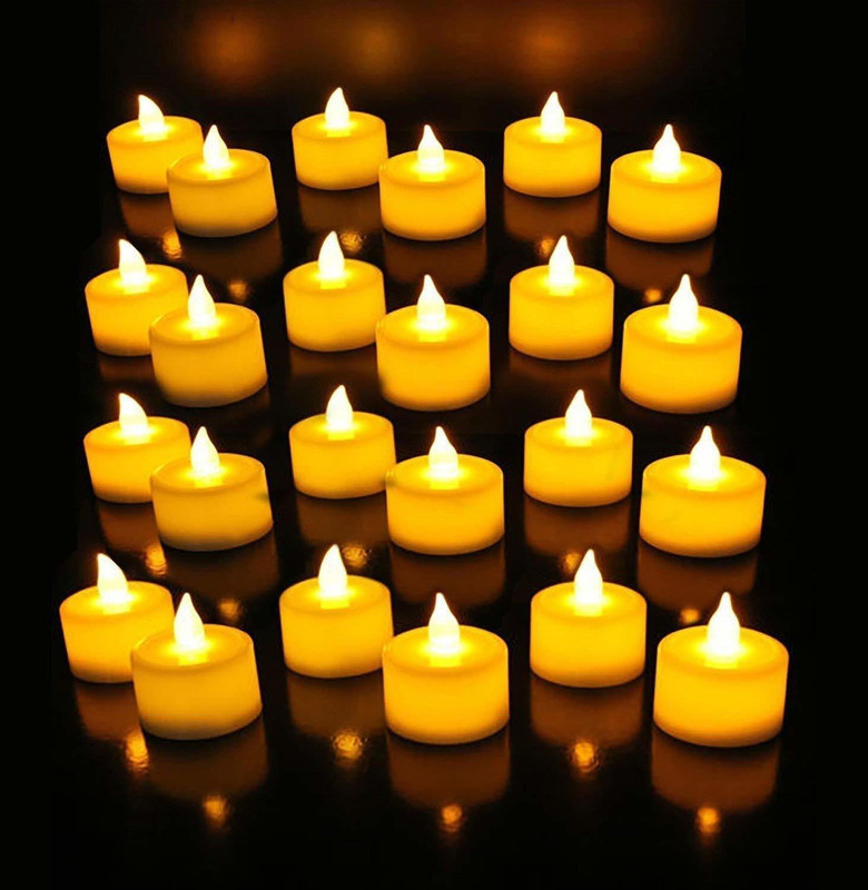 ein sof ES_LED_10 Candle(Gold, Pack of 12)