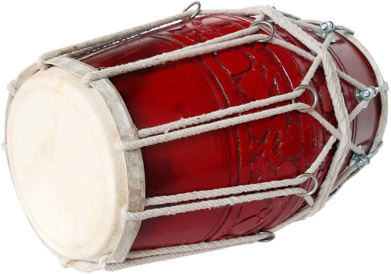 RAM musical Red paint With Bag Nut & Bolts Dholak(Red)