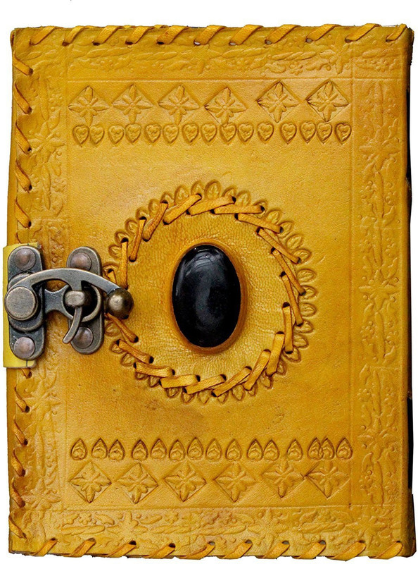 alcraft A5 Notebook(Handmade Leather, 7x5, Yellow)