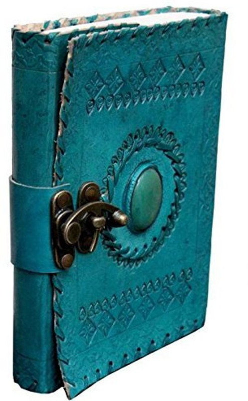 alcraft A5 Notebook(Handmade Leather, 7x5, Ocean Blue)