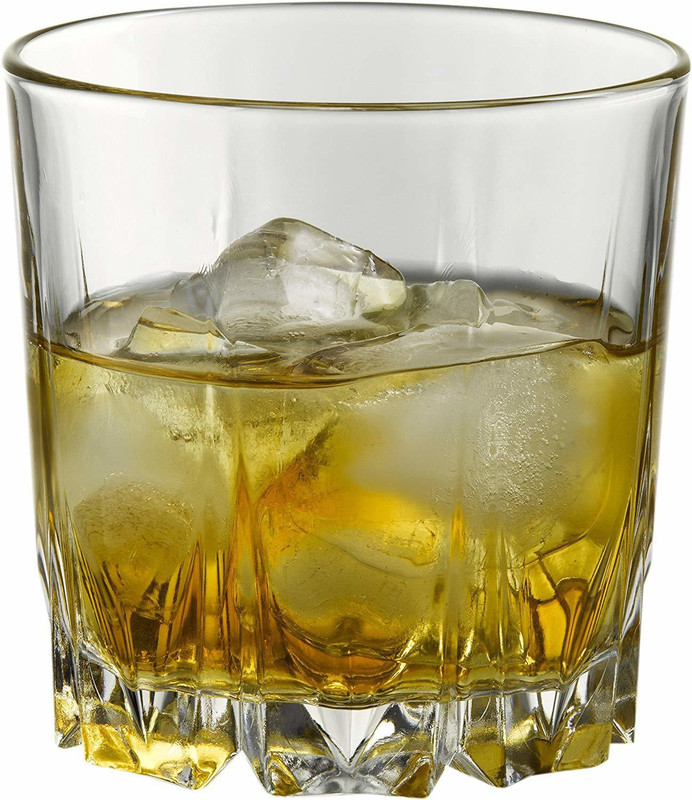 shopguru india , Imported Karat Whisky Glass Set, 300ml, Set of 6, Clear Glass Set(Glass, 300 ml, Clear, Pack of 6)