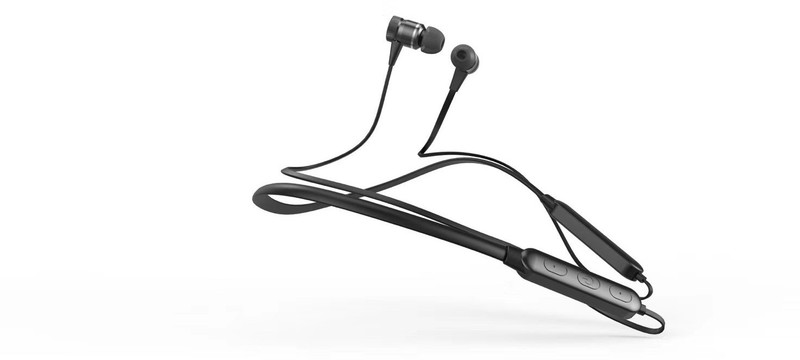 fiado wireless fir powerfull hd sound neckband Bluetooth Headset with Mic(Black, In the Ear)